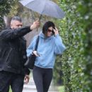 Kendall Jenner – Braves the rain in Beverly Hills