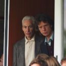 Mick Jagger and L'Wren Scott watches the cricket during the 2nd NatWest One Day International between England and Australia at Lord's on September 6, 2009 in London, England
