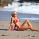 Brennah Black – In red bikini on photoshoot  for 138 Water in Malibu - 454 x 302