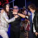 Steven Tyler, Roberto Cavalli and Joe Perry attend the Roberto Cavalli show during the Milan Menswear Fashion Week Spring Summer 2015 on June 24, 2014 in Milan, Italy - 454 x 303