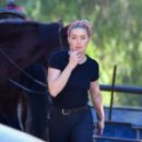 Amber Heard – Horseback riding candids in LA