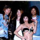 Axel Rose (Guns and Roses), Yvonne and the gang in front of the wild Cat House Hollywood,CA