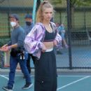 Clare Crawford – On set for a Maybelline commercial in New York - 454 x 681