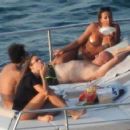 Francesca Sofia Novello – In a swimsuit on a yacht in Italy - 454 x 374