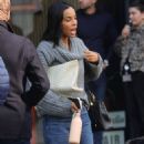 Rochelle Humes – In a grey sweater stepping out in London’s Soho - 454 x 511