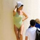 Helena Christensen – Seen at luxury hotel Eden Roc in Antibes - 454 x 681