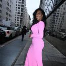 Kenya Moore – In pink tight dress leaving FOX on the East side in New York