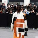 Araya Alberta Hargate – Arriving to Fendi Couture SS24 Show during the Haute Couture Week in Paris - 454 x 681