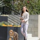 Hannah Brown – Walking her dog in Los Angeles - 454 x 516