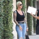 Amber Rose – Wearing a black tank top in West Hollywood