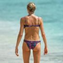 Kristen Pazik – In a floral bikini on the beach at Sandy Lane Hotel in Barbados - 454 x 719