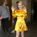 Kristin Chenoweth – In a gold dress leaving NBC’s ‘Today’ Show in New York