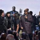 Peter Wolf, Karen O, John Legend, Dave Grohl and Stevie Wonder perform onstage during the 30th Annual Rock And Roll Hall Of Fame Induction Ceremony at Public Hall on April 18, 2015 in Cleveland, Ohio.