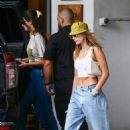 Hailey Bieber – With Kendall Jenner step out in Miami
