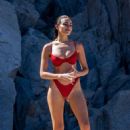 Olivia Culpo – In red bikini in Cabo San Lucas with sister Sophia