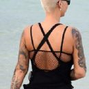 Amber Rose and French Montana on the beach in Miami, Florida - May 14, 2017 - 306 x 837