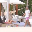 Jessica Alba – In a pink bikini on her vacation in Cancun - 454 x 303