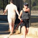 Brittany Snow – On stroll with her dog in Los Angeles - 454 x 573