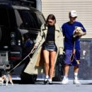 Hailey Bieber – With Justin step out for lunch in WeHo