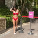Iva Kovacevic – In a red bikini at her luxury pool in Las Vegas - 454 x 455