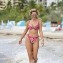 Kourtney Kellar – Posing in a bikini at the beach during Miami swimweek - 454 x 544