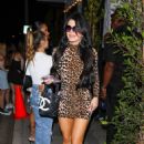 Ava Tortorici – In tight mini animal print dress outside 40 Love in Los Angeles - 454 x 681