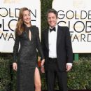 Hugh Grant and Anna Elisabet Eberstein: 74th Annual Golden Globe Awards - Arrivals
