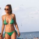 Annemarie Carpendale in Green Bikini at the beach in Miami - 454 x 800