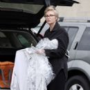 Jane Lynch – Picking up her dry cleaning in Montecito - 454 x 577