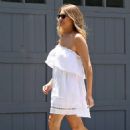 Stassi Schroeder in White Mini Dress – Out on her birthday in Los Angeles