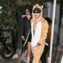 Hailey Bieber – With Justin in Halloween spirit at The Peppermint in West Hollywood