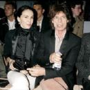 L'Wren Scott, Mick Jagger and Karl Lagerfeld at Dior Spring Summer 2006 Menswear Fashion Show in Paris, France - 5 July 2005 - 454 x 303