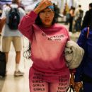 Angela Simmons – Wears pink sweats and sneakers at LAX - 454 x 681