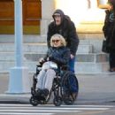 Jessica Lange – Is seen being pushed in her wheelchair by son Samuel in New York