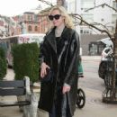 Gwendoline Christie in Leather Coat – Out in NYC - 454 x 681