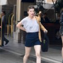 Milla Jovovich – Arrives at the Four Seasons in Los Angeles - 454 x 577