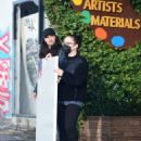 Kat Dennings – With Andrew W.K stocking up on art supplies in Los Angeles - 454 x 640