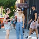 Camila Mendes – Seen with her dog Truffle around Manhattan’s East Village