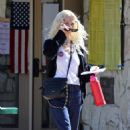 Jordyn Blum in a white tee with jeans Out and About in Los Angeles - 454 x 670