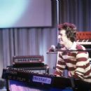 Tony Banks in 1981 with a Prophet-5 synthesizer