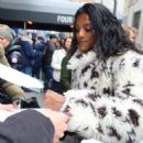 Simone Ashley – Stopping to greet fans in New York