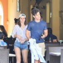 Emma Watson in Denim Shorts with Brendan Wallace on vacation in Mexico