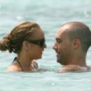 Lindsay Lohan - On The Beach In The Bahamas With Calum Best - 454 x 302