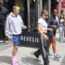 Hailey Bieber – With Justine Skye seen at Gotham Gym in New York - 454 x 454