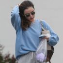 Lucy Hale – In gray sweatpants while leaving a Pilates class in Hollywood