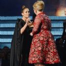 Jennifer Lopez and Adele - The 55th Annual Grammy Awards - Arrivals (2013)