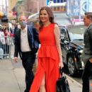 Geena Davis – In a red dress at Good Morning America in New York - 454 x 681
