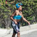 Regina King – picking up her dogs from a local pet shop in Los Feliz