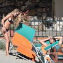 Yasmin Brunet in Black Bikini in Portofino - 454 x 300