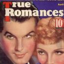Claudette Colbert, Fred MacMurray - True Romances Magazine Cover [United States] (April 1936)